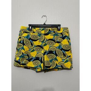 ANN TAYLOR FACTORY Size 10 Lemon Print Shorts Signature 5" Inseam